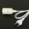 Enchufe estándar europeo 303 con interruptor y casquillo de lámpara de rosca E27, cable de lámpara de escritorio, cable de suspensión, cable negro, cable de alimentación de lámpara de bombilla