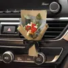 Mini Buquê de Flores Secas para Carro Rosa Pequeno Fresco Mini Presente para Aniversário Temporada de Formatura para Namorado ou Namorada