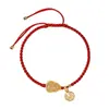 Pulsera de Felicidad, Riqueza, Paz y Fortuna con Hilo Rojo, Pulsera Tejida de Imitación de Calabaza Jade Hetian, Regalo para la Mejor Amiga del Año Zodiacal