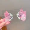 Pegatinas de Mariposa de Malla Estilo Hada con Pedrería para Maquillaje de Escenario Infantil, Pegatinas de Perlas y Pedrería para la Frente con Adhesivo para Niñas