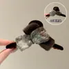 Pinza de Garra de Peluche de Dibujos Animados Dulce para Mujer Pinza para el Cabello de la Parte Posterior de la Cabeza Estilo Coreano Exquisita Pinza de Tiburón Pinza para Moño Pinza de Pelo