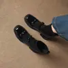 Outono/Inverno 2026 Novos Botas Meia Stretch de Salto Alto com Patchwork de Couro Patente e Laço Bico Quadrado Femininas Versáteis Emagrecedoras Sapatos de Moda