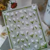 Marco de Fotos Estilo Fresco Vintage Pegatinas de Uñas con Forma de Lazo Ts4078 Estilo Pastoral Francés Pegatinas Florales de Cerezo para Uñas