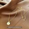 Collar con Colgante de Letra de Acero Inoxidable, Versátil para el Trabajo, Cadena para Clavícula, Cadena para Suéter, Elegante, Lujo Ligero, Joyería de Alta Gama