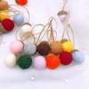 Natal Transfronteiriço 2cm Bolota de Feltro de Lã Cordão Decoração de Natal Acessórios Flor Seca Fruta Material DIY Pingente Atacado