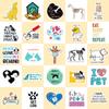 50 hojas pegatinas veterinarias inglés nuevo transfronterizo Hospital de Mascotas farmacéutico químico caricatura pegatinas graffiti en stock