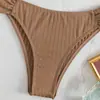 Bikini Sexy de Triángulo para Mujer Amazon Verano 2026 Color Sólido Correa de Cuello Traje de Baño Sexy para Playa