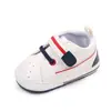 Zapatos para Bebé de 0-1 Año Velcro Blanco Piel PU Zapatos Deportivos para Bebé Zapatos Casuales para Niños Pequeños Primavera y Otoño BMH3013