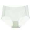 Ropa interior sin costuras de seda helada para mujer, verano, fina, fina, algodón puro, entrepierna antibacteriana, para niña, de cintura media, transpirable, shorts de triángulo