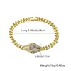 Pulsera de Leopardo con Circonita Hip-hop Transfronteriza ins Venta Caliente Europea y Americana Lujo Ligero Estilo Retro para Hombre Pulsera de Broche Wholesale