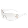 Nuevas Gafas de Sol Europeas y Americanas Y2K Milenio Chica Popular Sin Marco Pentagrama Una Pieza Estilo Aviador Protector Solar Gafas de Sol para Mujer