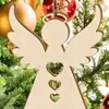 Modelos explosivos transfronterizos de productos de madera, ángeles en blanco de Navidad en 6 formas, solo al por mayor del mercado de productos pequeños de Yiwu.