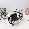 Juguete Modelo de Bicicleta Retro de los 80, Adorno de Escritorio, Figura Ensamblada