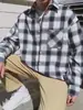 Camisa Masculina Estilo Coreano Tendência Verão 2023 Novo Estudante Estiloso Fresco Estilo Hong Kong Solta Xadrez Manga Longa