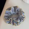 Diadema de tela a cuadros rosa para niña, Cuerda para moño de tamaño mediano, Accesorio para el cabello fresco y simple de nuevo estilo