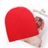 Placa de Luz de Color Puro Acrílico para Hombres y Mujeres Fabricante Venta al por Mayor Gorro de Punto sin Puño Engrosado y Cálido Otoño e Invierno Exterior Simple y Versátil
