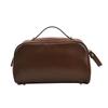 2023 Nova Bolsa de Flanela com Zíper de Grande Capacidade Portátil Simples Retrô Costura Bolsa Cosmética Moda