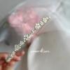 Diadema de Flores de Perlas Hechas a Mano Estilo Mori Coreano Súper Inmortal Elegante Diadema de Corona de Celebridad de Internet Adorno para la Cabeza con Clip para el Cabello Presionado para Salir