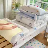 Juego de ropa de cama de tres piezas para dormitorio universitario de algodón, algodón puro, nuevo modelo 2026, sábana individual y funda de edredón, apto para todas las estaciones