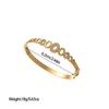 Pulsera de Acero Inoxidable con Circonita de Viento Nuevo Fundición Transfronteriza Estilo Ins para Dama Alta Gama Lujo Ligero Pulsera de Circonio Oro 18k Lote