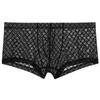 Boxers de Malla Transparente para Hombre Junye Delgados de Cintura Baja Sexy Ropa Interior Transpirable Verano Modernos Pantalones Cuatro Esquinas para Jóvenes Hombres