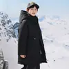 Nueva Chaqueta de Plumón de Invierno 2025 para Niños Chaqueta Larga Media Engrosada para Niños Tallas Mediana y Grande Chaqueta con Capucha de Plumón de Pato Blanco para Niños
