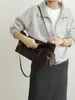 Nuevo producto 2026: diseño de nicho, bolso de hombro de cuero minimalista, bolso tote, bolso baguette moderno y casual para mujer