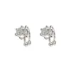 Exquisitos Clips para Orejas sin Perforación de Circonita para Mujer, Puños para Orejas de Nicho de Alta Gama sin Dolor, Pendientes y Accesorios para Orejas Versátiles de Lujo Ligero