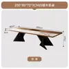 Despejar sala de estar mesa de té grande y larga con sofá estilo chino nuevo madera maciza lujo ligero estilo nuevo de alta gama mesa de té de losa de roca preparar té jefe