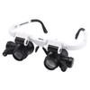 Chuda 15X23X lupa de reparación pequeña con luces LED dobles, gafas retráctiles de alta potencia