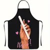 Ropa de trabajo de barbero de comercio exterior personalizada, delantal de cocina, delantal hecho a mano para estudio DIY, delantal de manicurista
