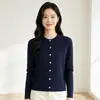 Suéter Cardigan de Punto Trenzado con Cuello Redondo para Mujer, Nuevo para Otoño/Invierno, Estilo Montaña Pura