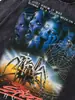 Sudadera Redonda Estampado de Araña Transfronteriza High Street Hip-Hop Oversize Holgada Lavada Desgastada Algodón Puro Peso Pesado 280g