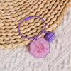 Llavero colgante de tarjeta acrílica original de doble cara buena suerte afortunado texto Jinbao bolsa colgante joyería llavero