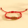 Pulsera con Título Lista Dorada con Grabado para Examen de Ingreso a Preparatoria y Examen de Ingreso a Universidad Pulsera de Ánimo para Estudiantes Hombres y Mujeres Cuerda Roja de Aterrizaje Regalo de Graduación