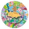 50 pegatinas pequeñas de dinosaurios transfronterizas para niños, dibujos animados, graffiti, equipaje, cuaderno, coche, pegatinas decorativas creativas