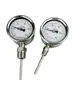 Termômetro bimetálico de aço inoxidável WSS-311/313BF, medidor de temperatura de água para tubulações de caldeira, tipo radial, Hangzhou Huatong