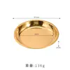Plato Redondo de Acero Inoxidable Estilo Coreano Extra Grueso, Plato Redondo para Pasteles Profundizado y Engrosado, Plato para Frutas, Plato para Verduras, Bandeja para Barbacoa, Plato para Servir