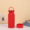 Moda pote de espaço de pintura de borracha ao ar livre alça portátil esportes garrafa de viagem homens e mulheres de aço inoxidável copo térmico de grande capacidade