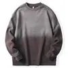 Sudadera H360B Tallas Grandes para Hombre Otoño e Invierno 420g Lavado Pesado Degradado Sudadera para Hombre Holgada Retro Americana Top de Contraste