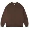 Sudadera Redonda de Algodón Puro Pesado de 350g para Hombres y Mujeres, Hombro Caído Holgada Color Liso Base, Uniformes Escolares, Uniformes de Grupo, Ventas Directas de Fábrica