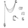 Clips para la oreja de moda popular transfronteriza para hombres y mujeres, aretes personalizados de lujo ligero, cartílago falso sin perforar, aretes retro simples al por mayor