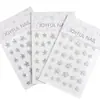 Pegatinas para Uñas Estrella de Diamante Super Brillantes Plata Rota Estrella de Cinco Puntas Estrella Fugaz de Diamante Decoraciones de Pegatinas para Uñas