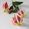 Simulación de flores, 3 lirios de llama, diseño de escena de boda, decoración del hogar, accesorios de fotografía de flores artificiales, fábrica al por mayor