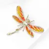 Broche Libélula com Gotejamento de Óleo e Strass Mais Vendido Transfronteiriço, Lapela Pequena para Jaquetas de Terno, Alfinete de Acessório de Moda