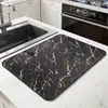 Tapete Drenante Simple de Mármol al por Mayor Tapete Absorbente de Agua Antideslizante de Tierra de Diatomeas para Encimera Tapete para Mesa de Comedor Tapete para Fregadero de Cocina