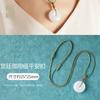 Pingente de fivela de paz de jade hetian colar masculino e feminino de seda dourada jade natural sebo genuíno jade branco jade fabricantes atacado