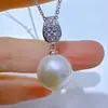 Novo Pingente de Pérola Artesanal DIY com Zircônia Inlaid, Prata de Lei S925, Venda Quente Transfronteiriça, Acessórios Atacado do Fabricante