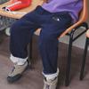 [Fora de Estoque 50% de Desconto] Calça de Veludo Cotelê Infantil Estilo Japonês Roupa Infantil Inverno Calça Longa Forrada com Fleece para Meninos Calça de Algodão para Bebê