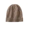 Gorro de Punto Grueso Cálido de Moda Casual para Mujer, Color Sólido, Tejido de Cable con Diamantes, Nuevo Estilo Otoño/Invierno 2026